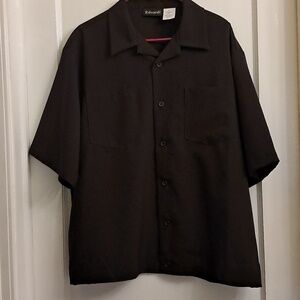 Edwards Men's Brown Casual Button Down Shirt  With 2 Front Pockets Size XL